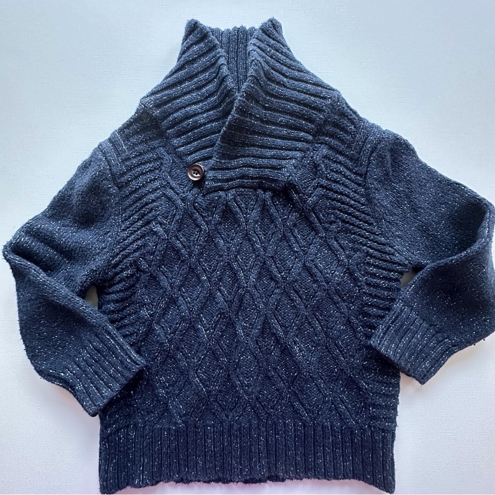 Cat & Jack navy long sleeve pullover‎ knit sweater toddler boys 18 months